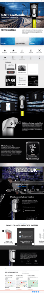 Full Size screenshot of Sentry Guard Website